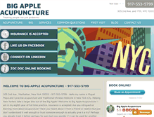Tablet Screenshot of bigappleacupuncture.com